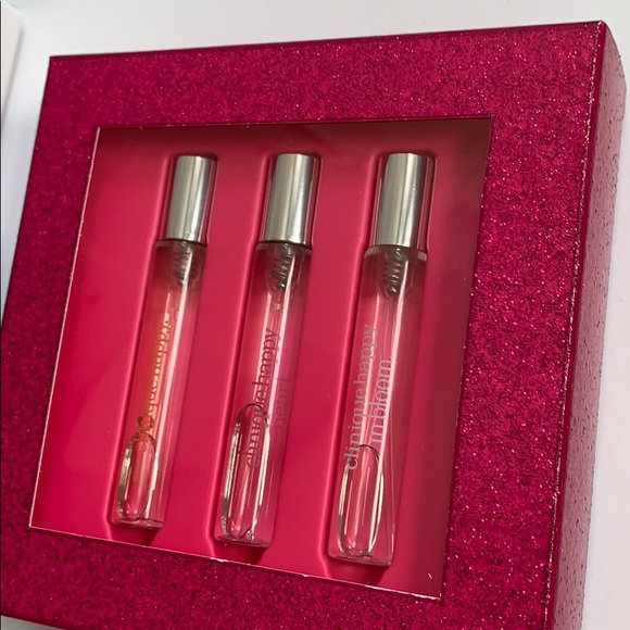 3Pc Clinique Happy In Bloom Happy Heart Gift Set Box Trio Christmas Valentine 💘 - Picture 10 of 10